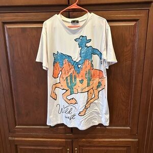 Wild West tee/mini dress O/S